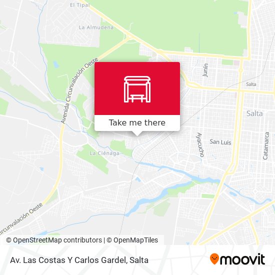 Av. Las Costas Y Carlos Gardel map