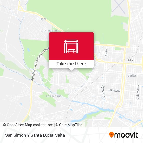 San Simon Y Santa Lucía map