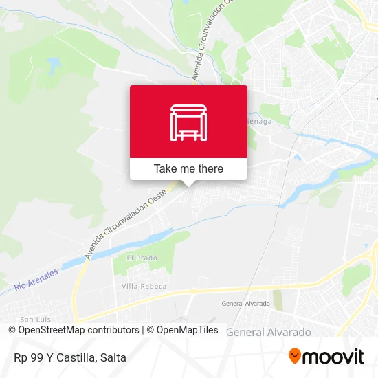 Mapa de Rp 99 Y Castilla