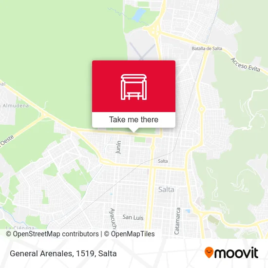 General Arenales, 1519 map