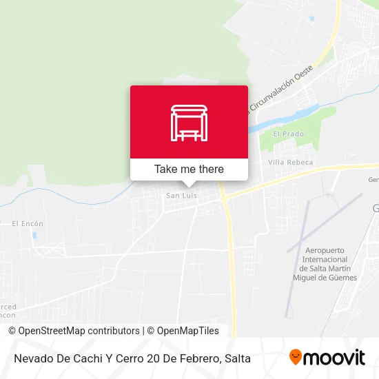 Mapa de Nevado De Cachi Y Cerro 20 De Febrero