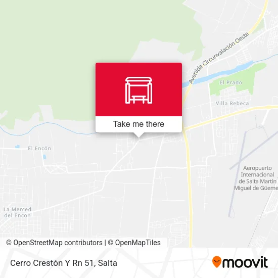 Mapa de Cerro Crestón Y Rn 51