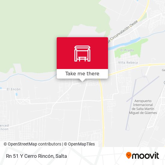 Mapa de Rn 51 Y Cerro Rincón
