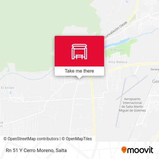 Rn 51 Y Cerro Moreno map