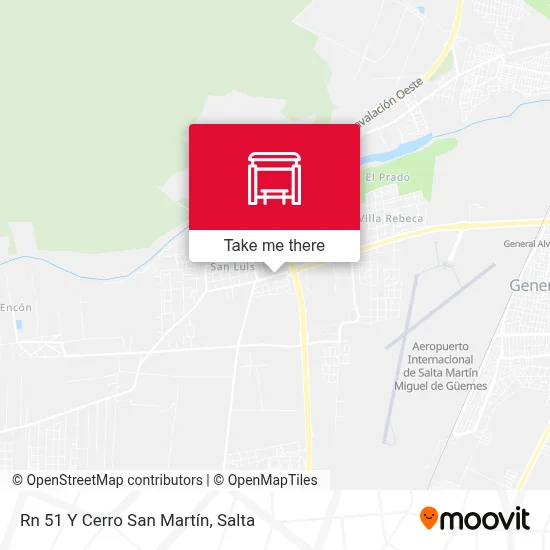 Rn 51 Y Cerro San Martín map