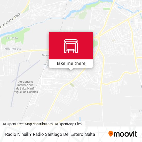 Radio Nihuil Y Radio Santiago Del Estero map
