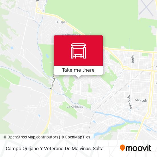 Campo Quijano Y Veterano De Malvinas map