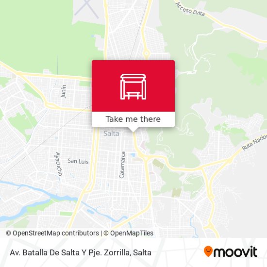 Av. Batalla De Salta Y Pje. Zorrilla map