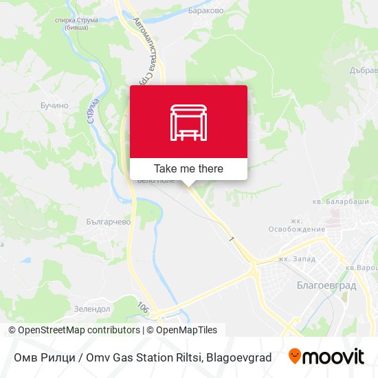Омв Рилци / Omv Gas Station Riltsi map