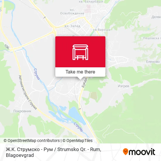 Карта Ж.К. Струмско - Рум / Strumsko Qr. - Rum