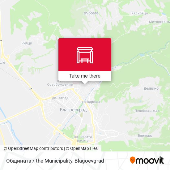Общината / the Municipality map