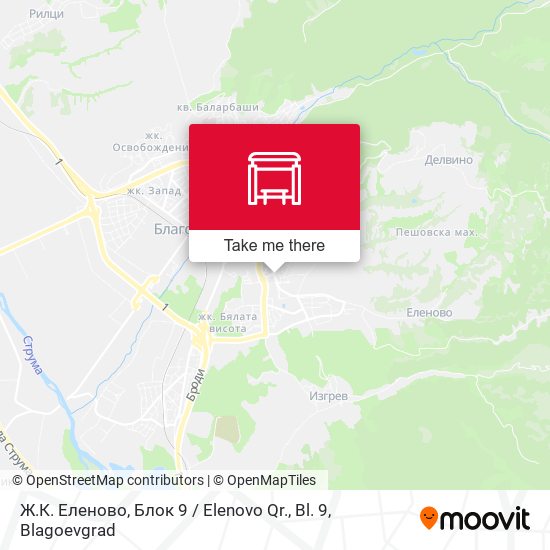 Ж.К. Еленово, Блок 9 / Elenovo Qr., Bl. 9 map
