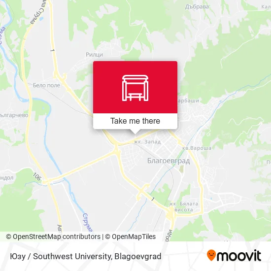 Карта Юзу / Southwest University