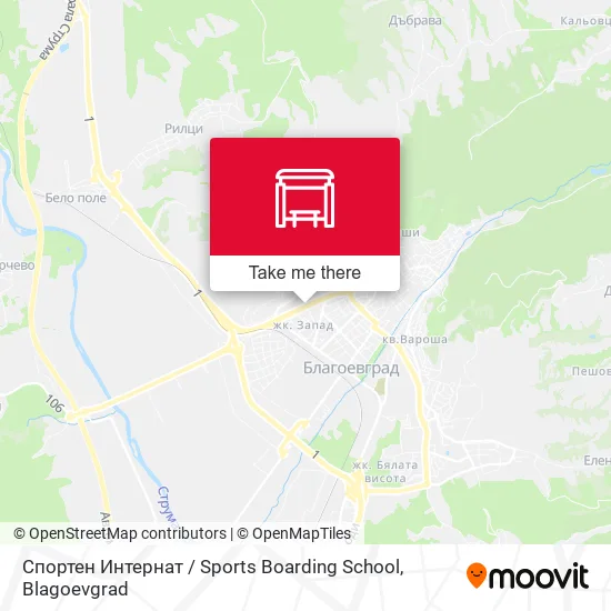 Карта Спортен Интернат / Sports Boarding School
