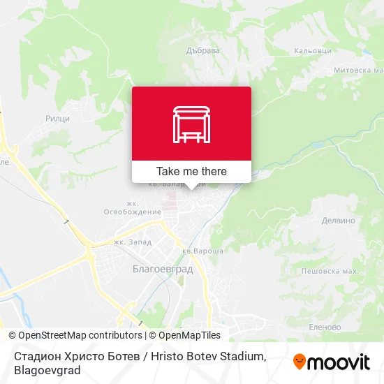 Карта Стадион Христо Ботев / Hristo Botev Stadium