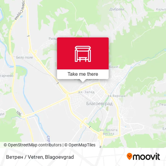 Карта Ветрен / Vetren