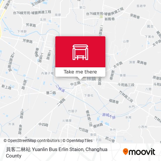 員客二林站 Yuanlin Bus Erlin Staion map