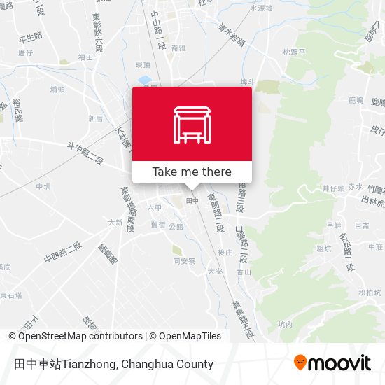 田中車站Tianzhong map