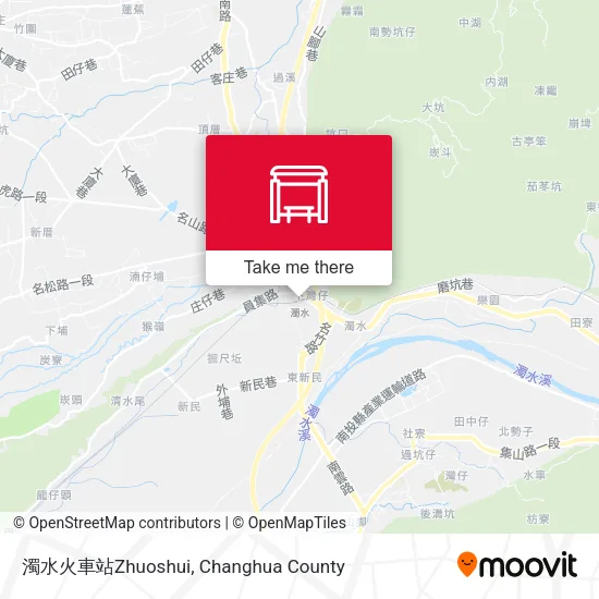 濁水火車站Zhuoshui map