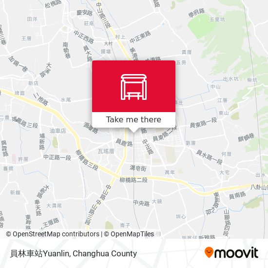 員林車站Yuanlin map