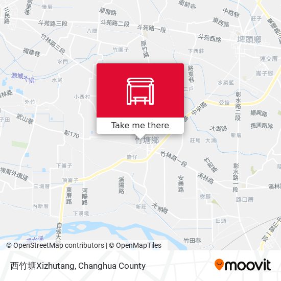 西竹塘Xizhutang map