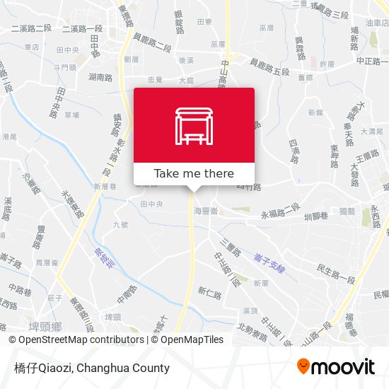 橋仔Qiaozi map