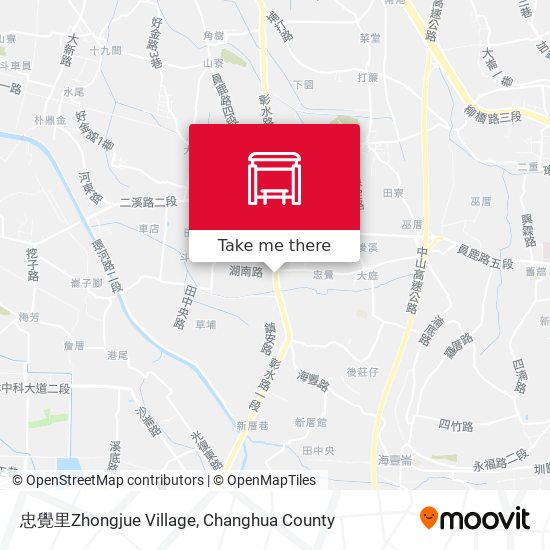 忠覺里Zhongjue Village map