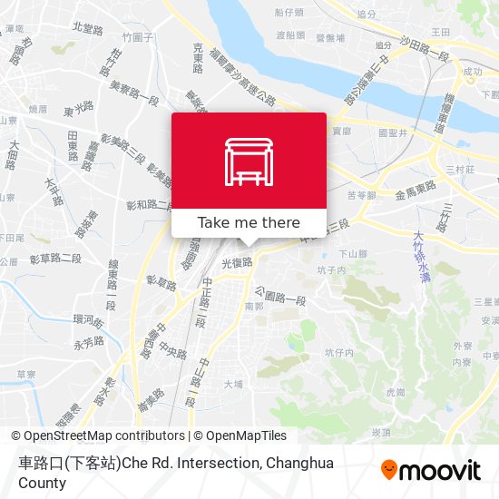 車路口(下客站)Che Rd. Intersection map