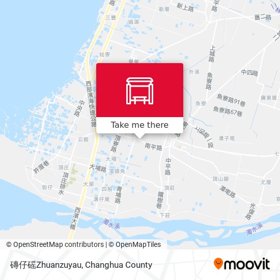 磚仔磘Zhuanzuyau map