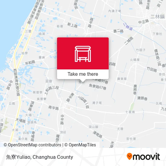 魚寮Yuliao map