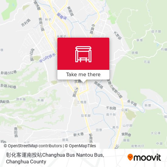 彰化客運南投站Changhua Bus Nantou Bus地圖