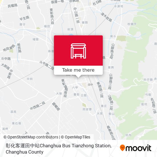 彰化客運田中站Changhua Bus Tianzhong Station map