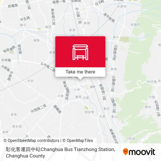 彰化客運田中站Changhua Bus Tianzhong Station map