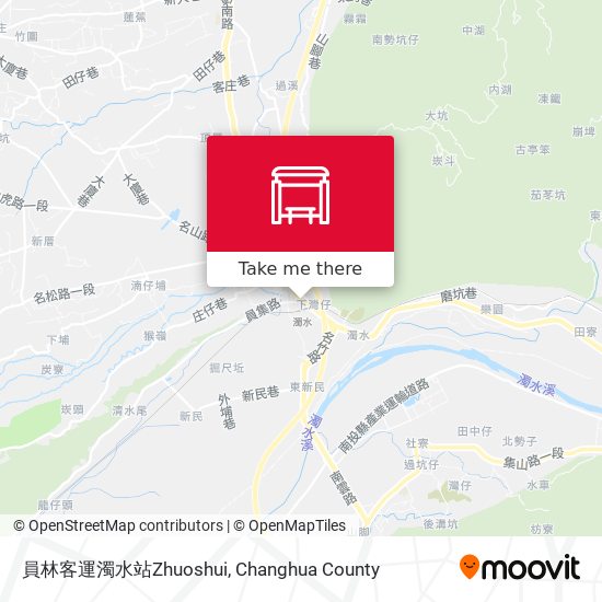 員林客運濁水站Zhuoshui地圖