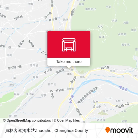 員林客運濁水站Zhuoshui map