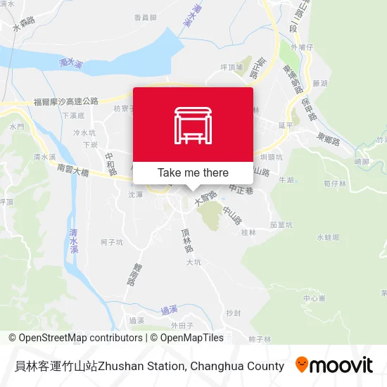 員林客運竹山站Zhushan Station地圖