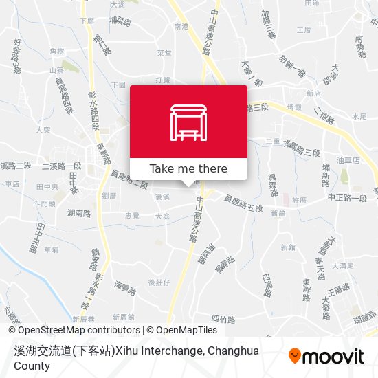 溪湖交流道(下客站)Xihu Interchange地圖