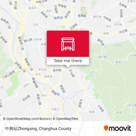 中興站Zhongxing map