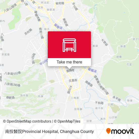 南投醫院Provincial Hospital map