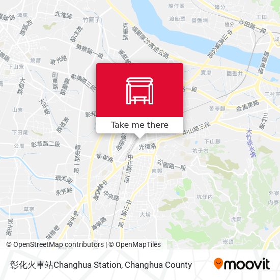 彰化火車站Changhua Station map