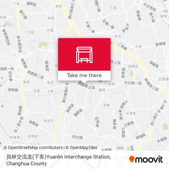 員林交流道(下客)Yuanlin Interchange Station地圖