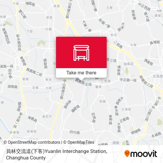 員林交流道(下客)Yuanlin Interchange Station地圖