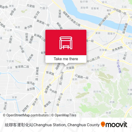 統聯客運彰化站Changhua Station map