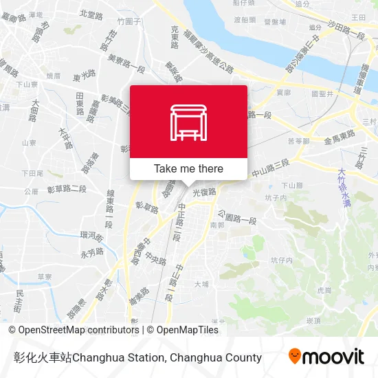 彰化火車站Changhua Station map