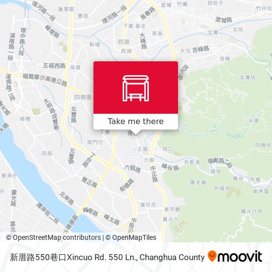 新厝路550巷口Xincuo Rd. 550 Ln.地圖