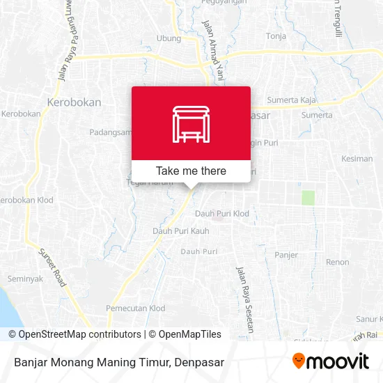 Banjar Monang Maning Timur map