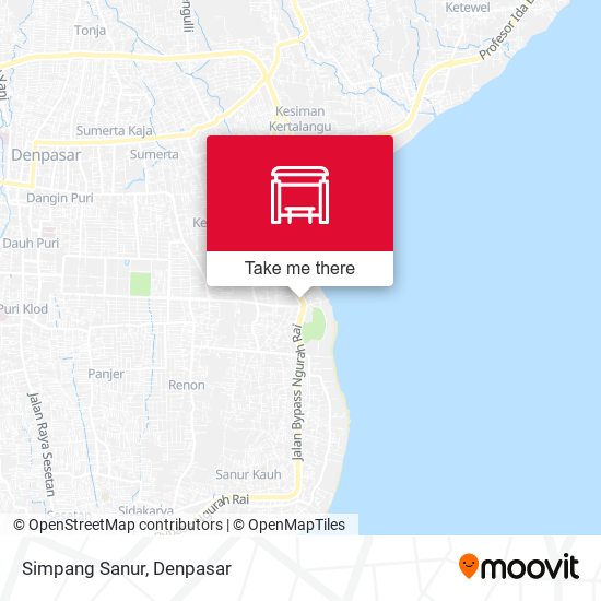 Simpang Sanur map