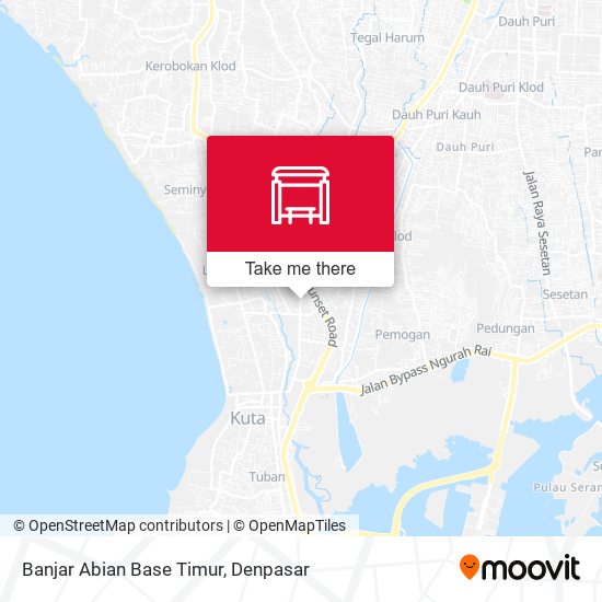 Banjar Abian Base Timur map