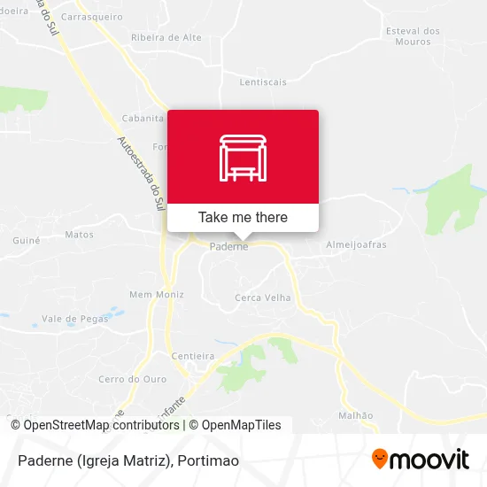 Paderne (Igreja Matriz) map