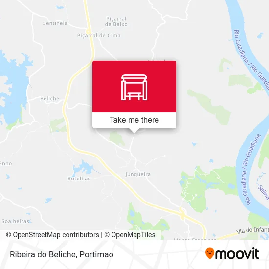 Ribeira do Beliche map
